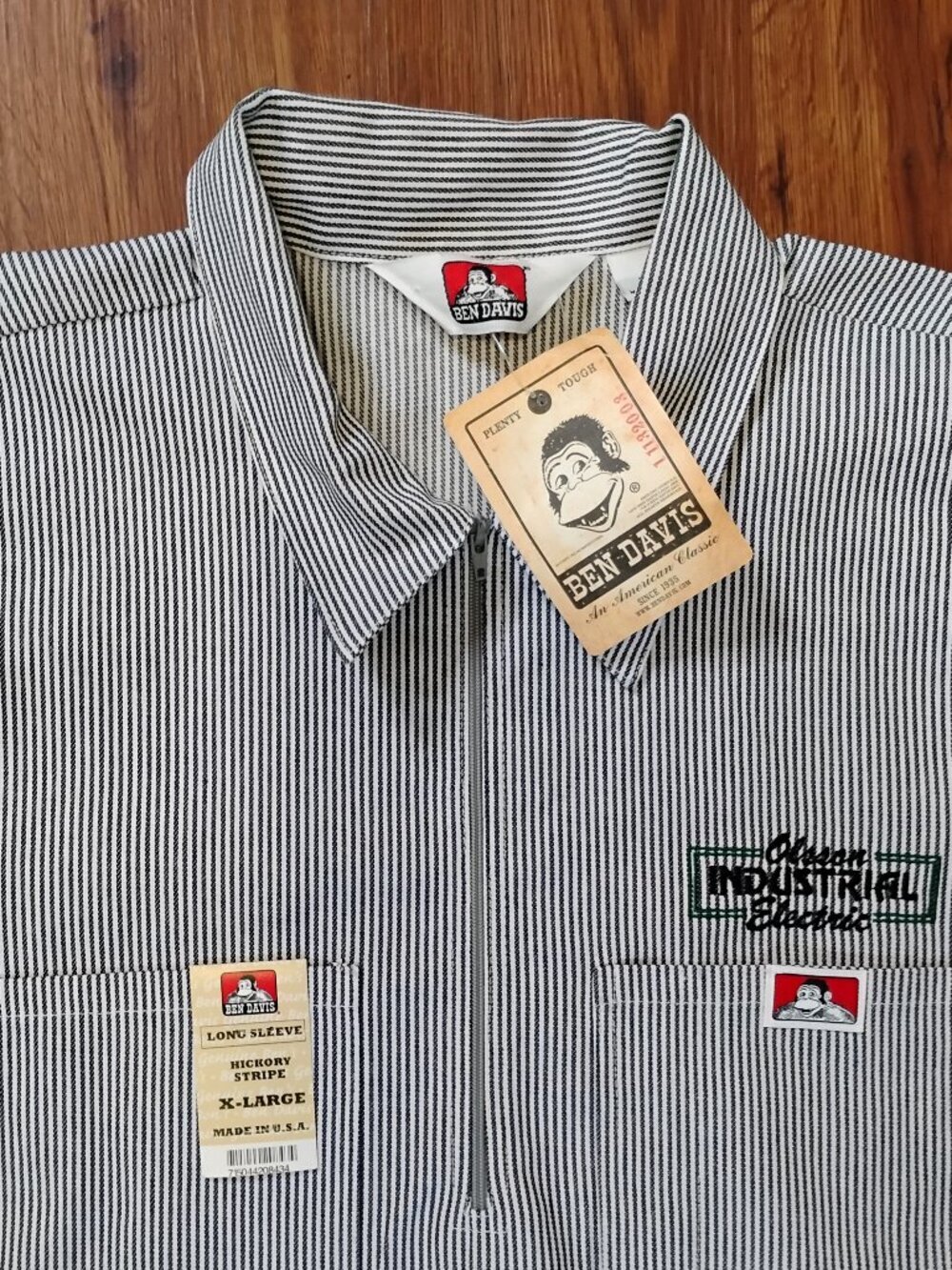 NWT Vintage Ben Davis Pinstripe Work Shirt Long Sleeve